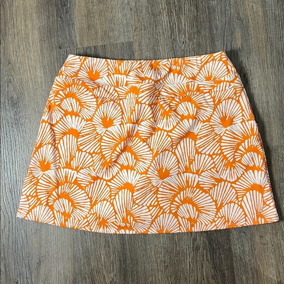 Tommy Bahama Golf Orange and White Patterned Skort Size Large - Picture 4 of 9